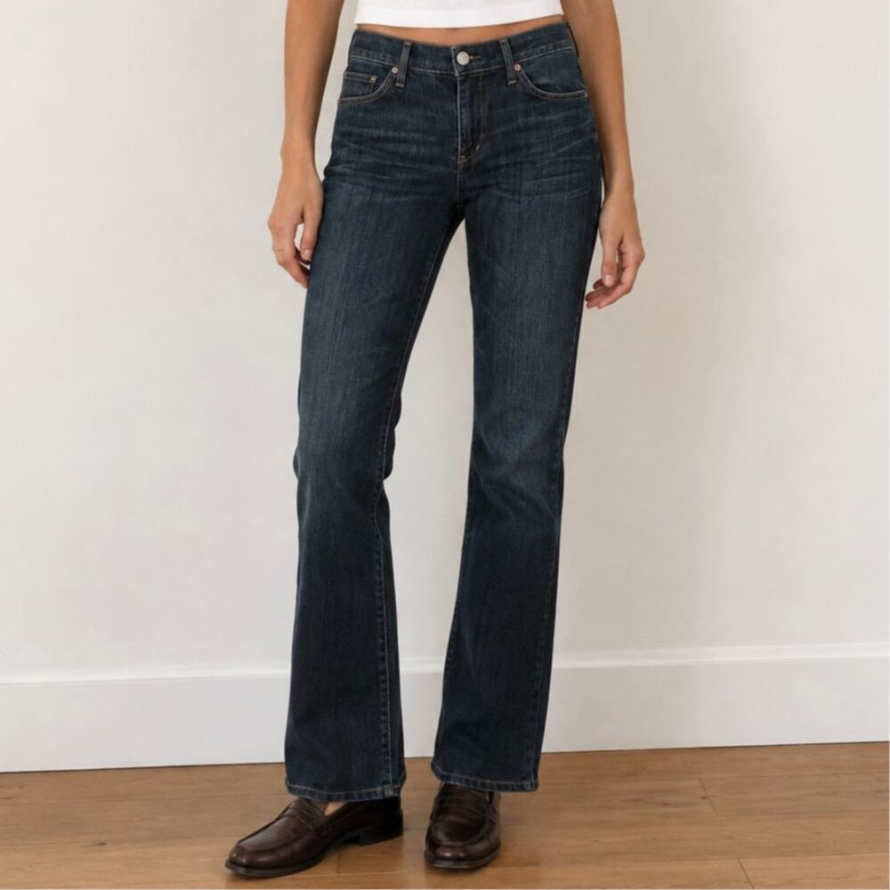 Citizens of Humanity Medium Rise Slim Bootcut Jeans Dark Wash Stretch Denim -29